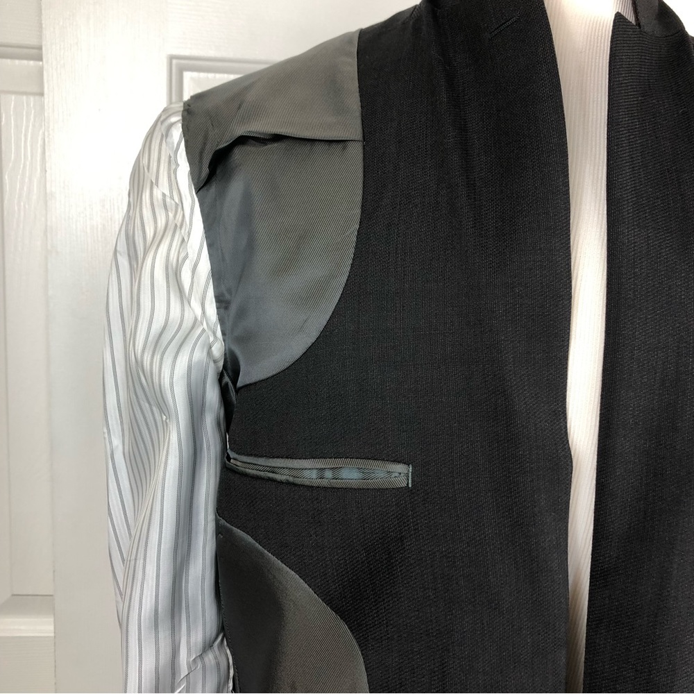 Pronto Uomo 100% wool Sport Coat 40R‎ Blazer Jacket Men’s Dark Gray 2 Button - Picture 8 of 15